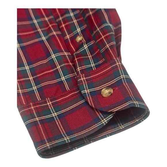 SIR PENDLETON Red Royal Stewart Tartan Plaid 2XL Virgin Wool L/S Button Shirt - Picture 5 of 9